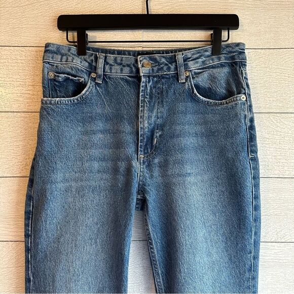 RAILS THE SUNSET HIGH RISE SLIM FLARE JEANS MAZARINE LET DOWN HEM SIZE 28 - Picture 7 of 14